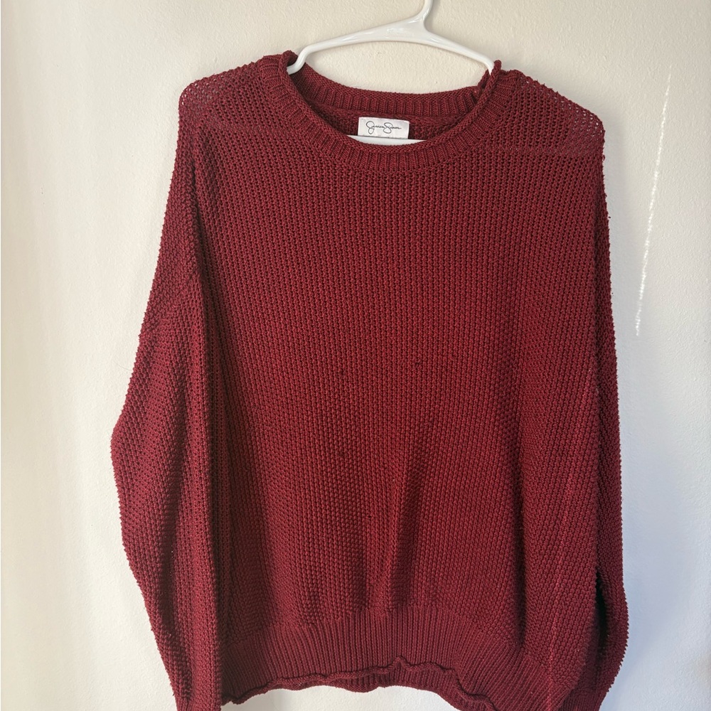 Jessica Simpson Burgundy Knit Sweater
